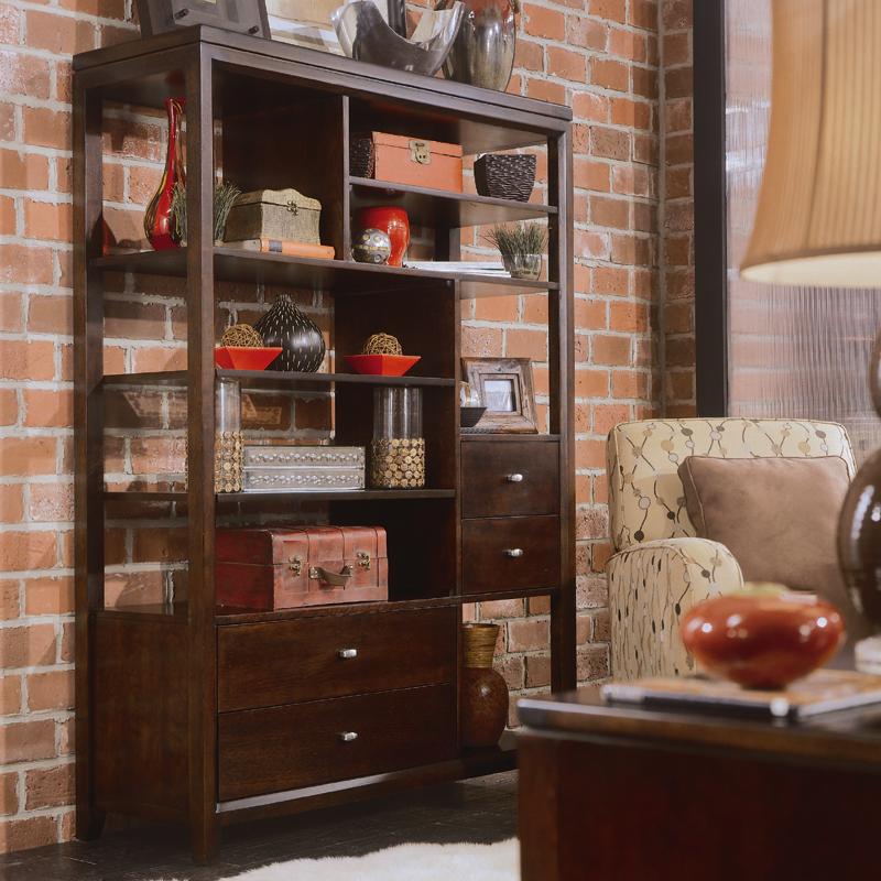 American Drew Tribecca Etagere Bookcase With 4 Drawers Ahfa