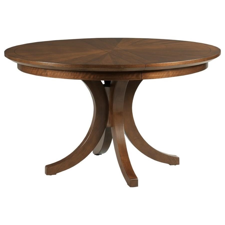American Drew Vantage Transitional Round Dining Table With Removable Leaf Wayside Furniture Dining Tables