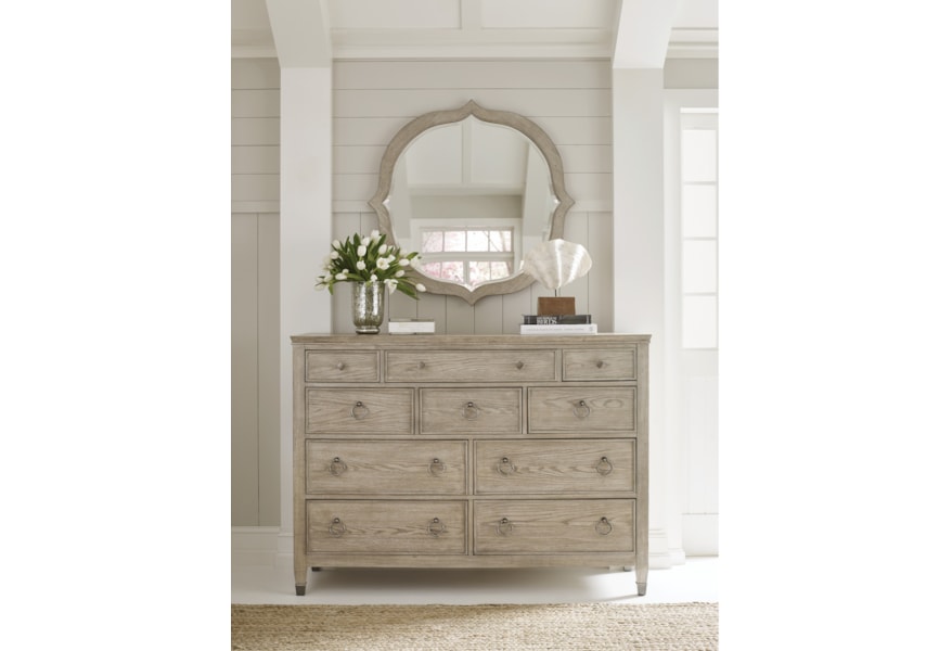 American Drew Vista Relaxed Vintage Ten Drawer Jupiter Bureau And