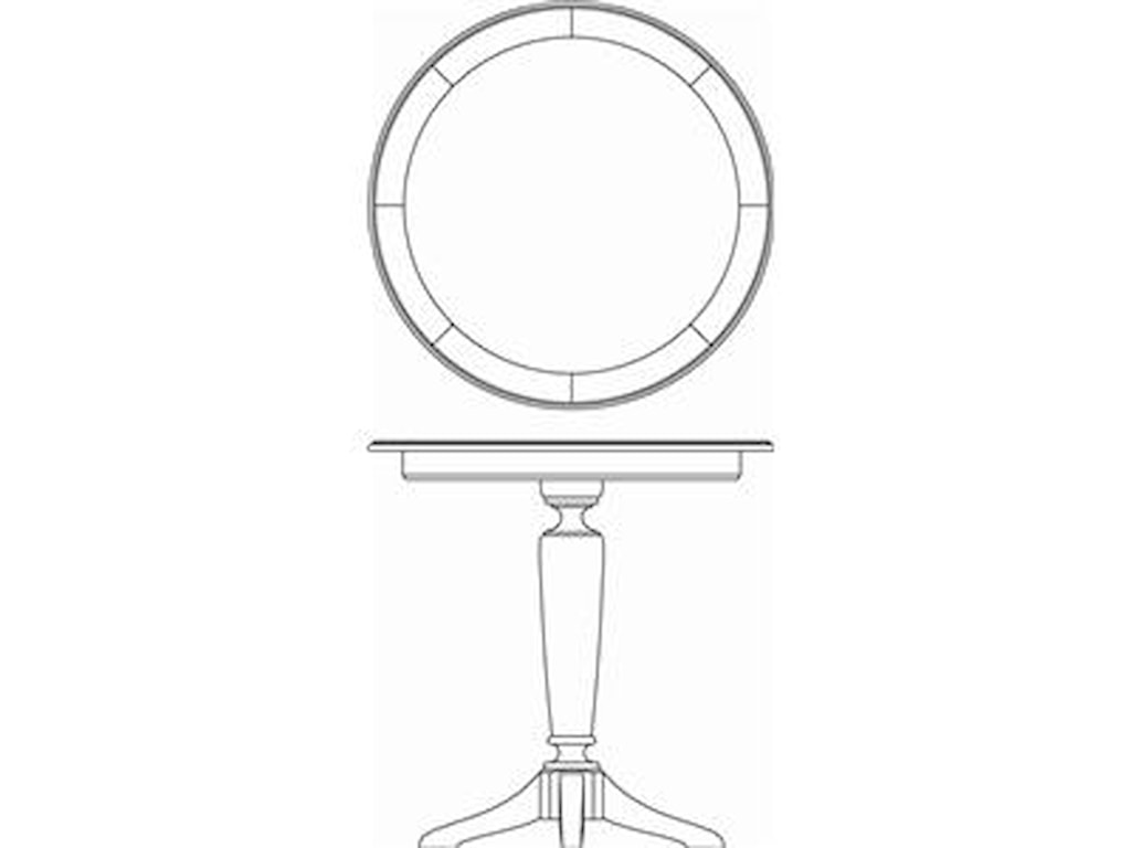American Drew Camden - DarkBar Height Pedestal Table