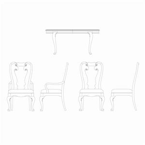 American Drew Cherry Grove 45th 7 Piece Traditional Dining Set Pedigo Furniture Dining 7 Or More Piece Sets