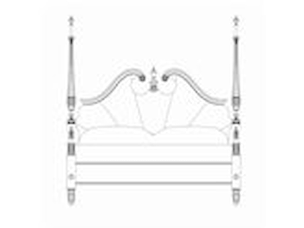 American Drew Cherry Grove 45thQueen Pediment Poster Bed