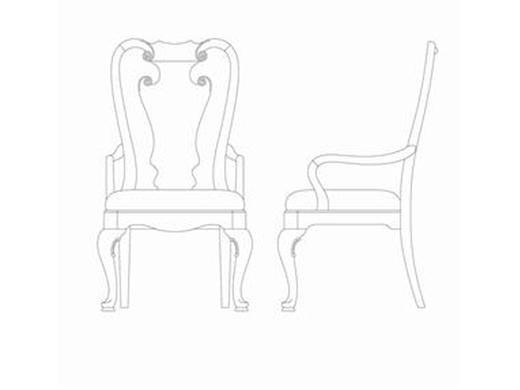 American Drew Cherry Grove 45thSplat Back Arm Chair