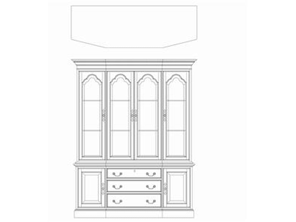 American Drew Cherry Grove 45thCanted China Cabinet