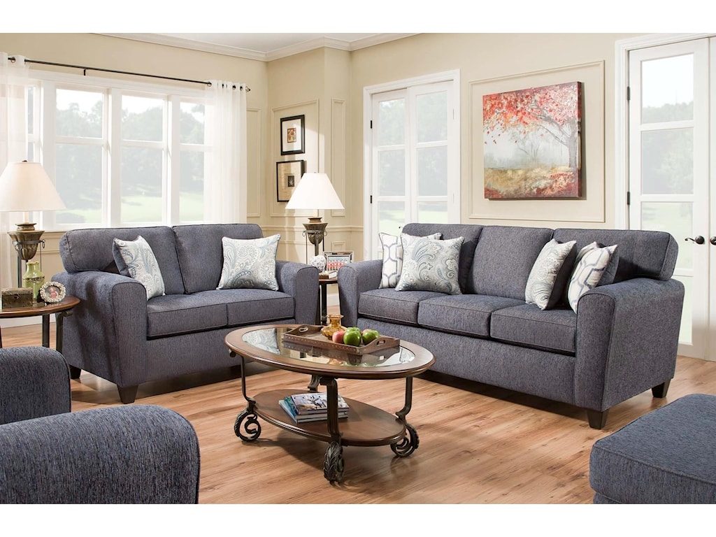 American Furniture 3100 Loveseat With Casual Style Miskelly