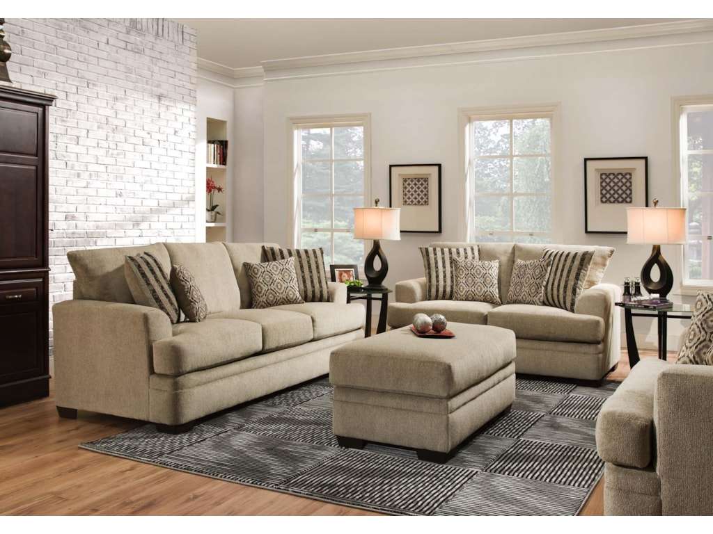 American Furniture 3650 Casual Loveseat With 2 Seats Van Hill American Furniture 3650loveseat