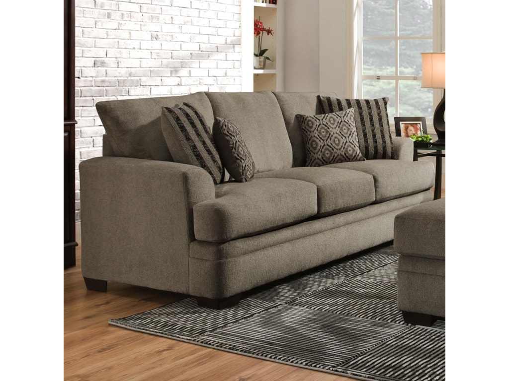 American Furniture 3650 Casual Sofa With 3 Seats Rooms For Less American Furniture 3650sofa