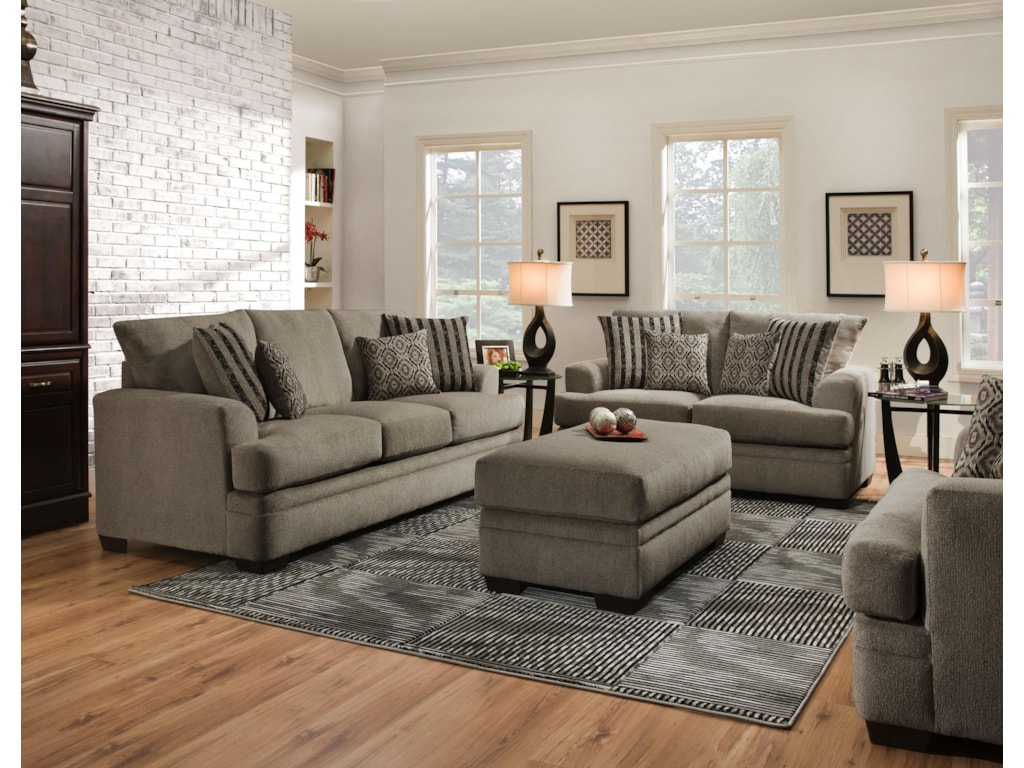 American Furniture 3650 Casual Sofa With 3 Seats Royal American Furniture 3650sofa