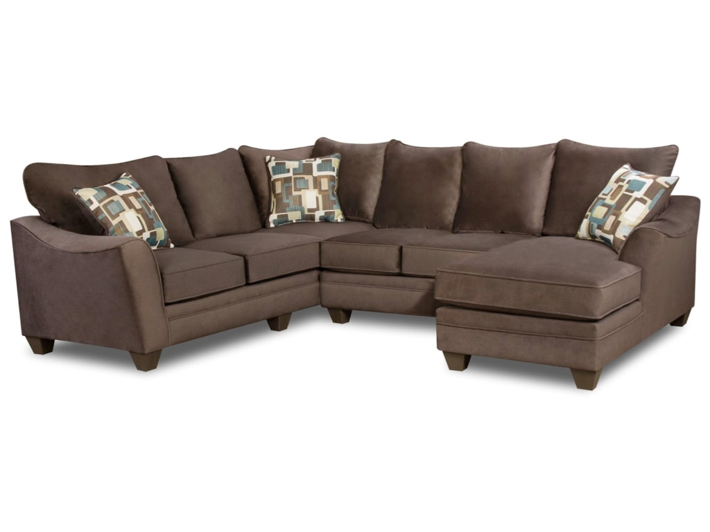 3810 Sectional Sofa With 5 Seats By American Furniture At Fair North Carolina