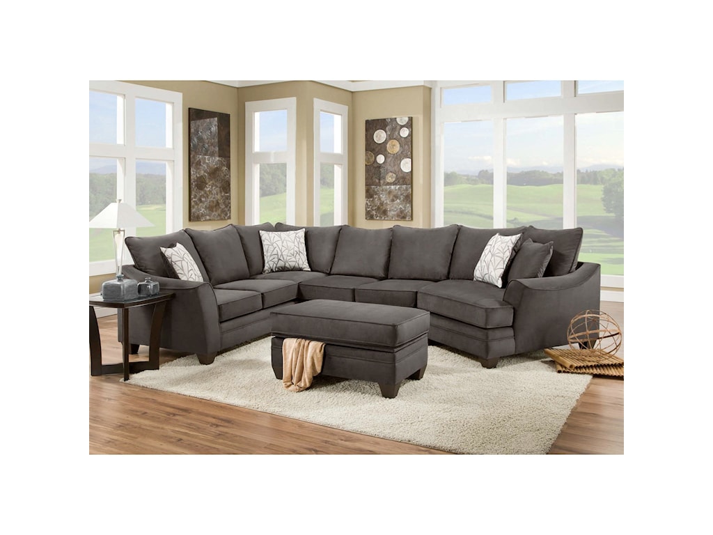American Furniture 3810 Storage Ottoman For Sectional Sofa