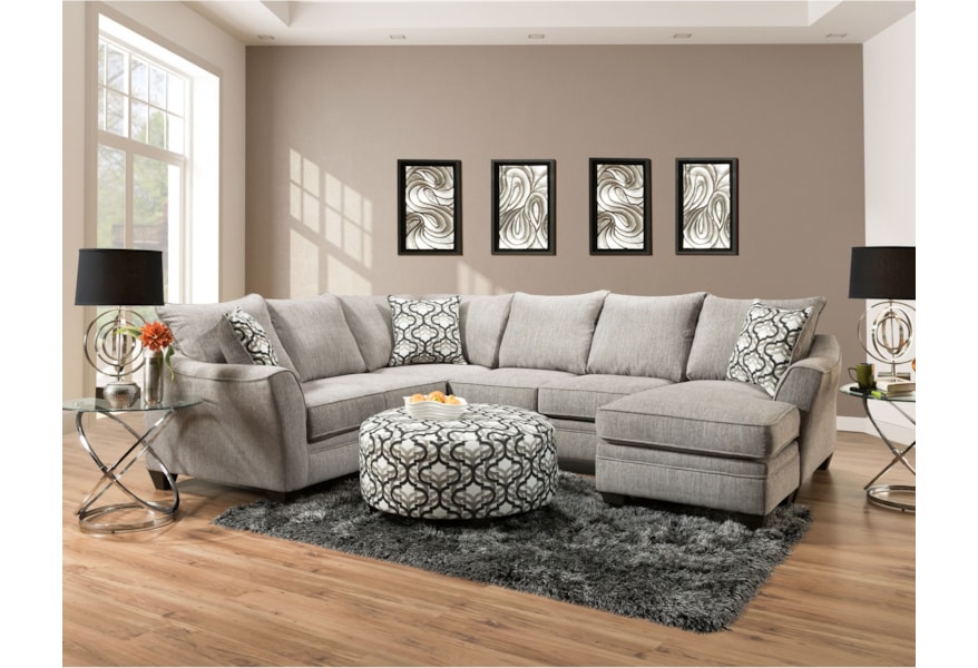 Peak Living 4810 5 Seat Sectional Sofa With Chaise Prime Peak Living 4810 5 Seat Sectional Sofa
