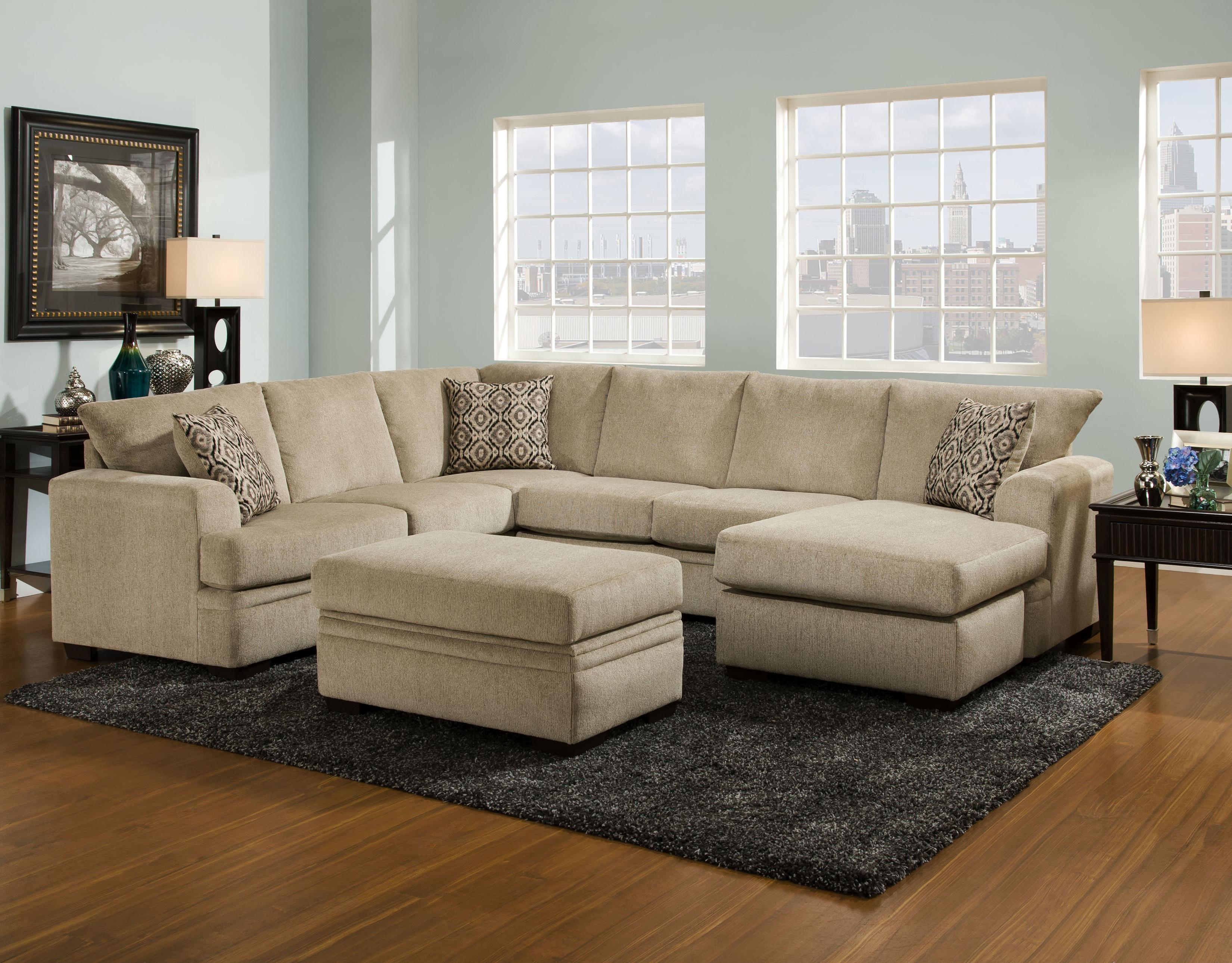 American Furniture 6800 Sectional Sofa With Right Side Chaise