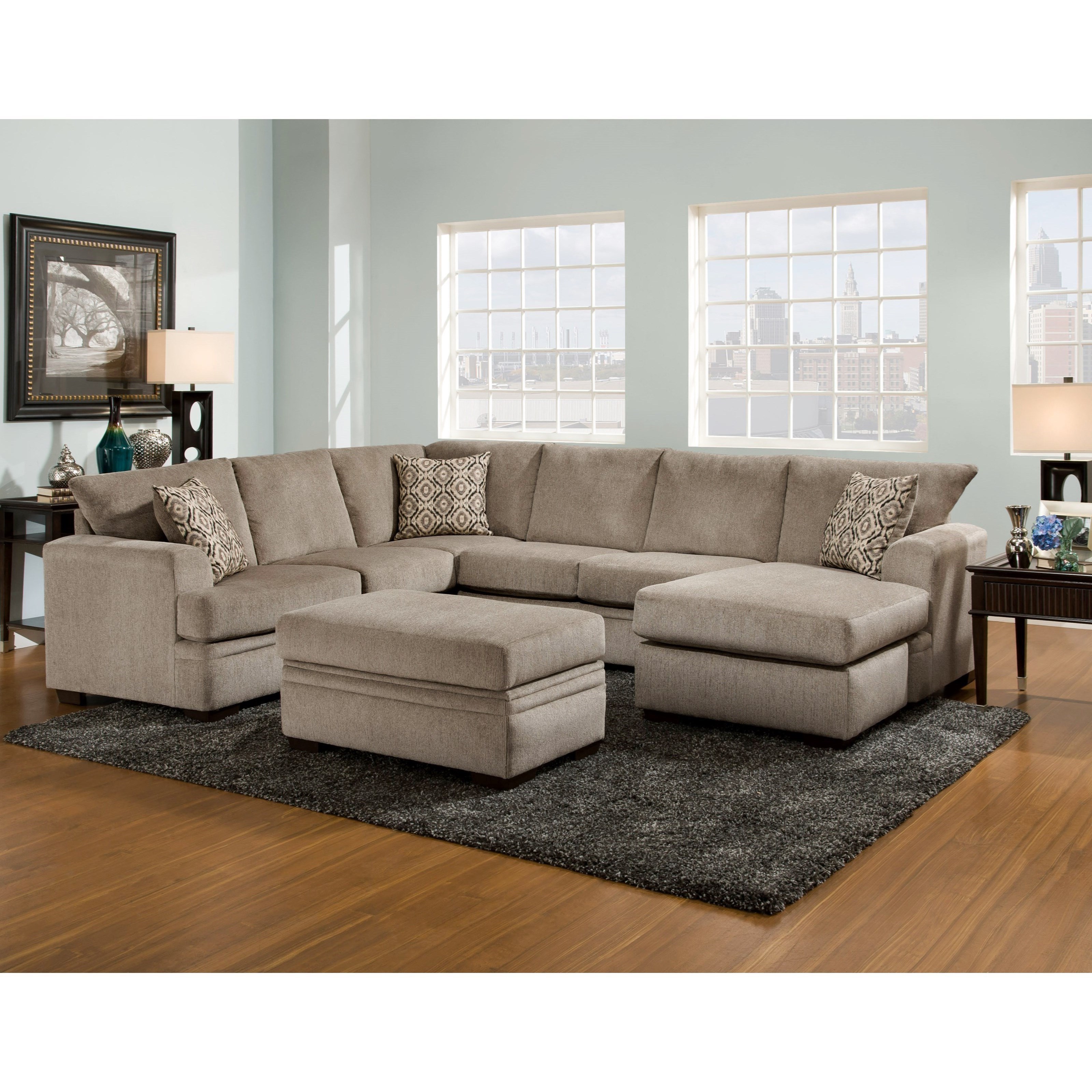 Peak Living 6800 Sectional Sofa With Right Side Chaise Darvin