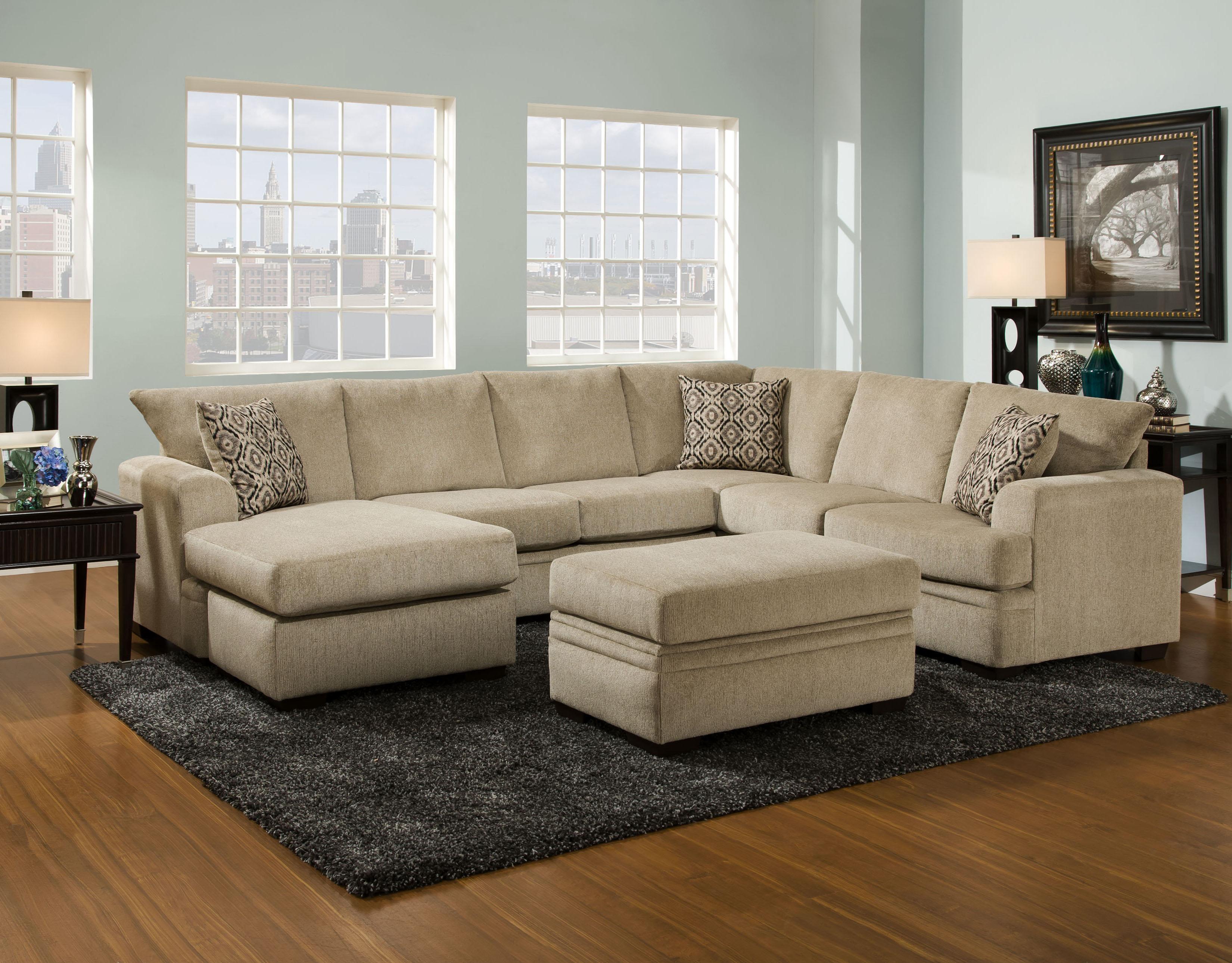 American Furniture 6800 Sectional Sofa With Left Side Chaise