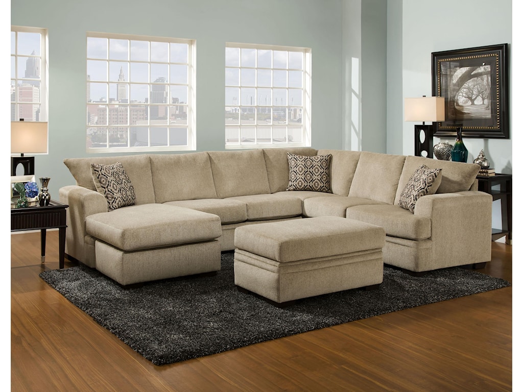 American Furniture 6800 Sectional Sofa With Left Side Chaise