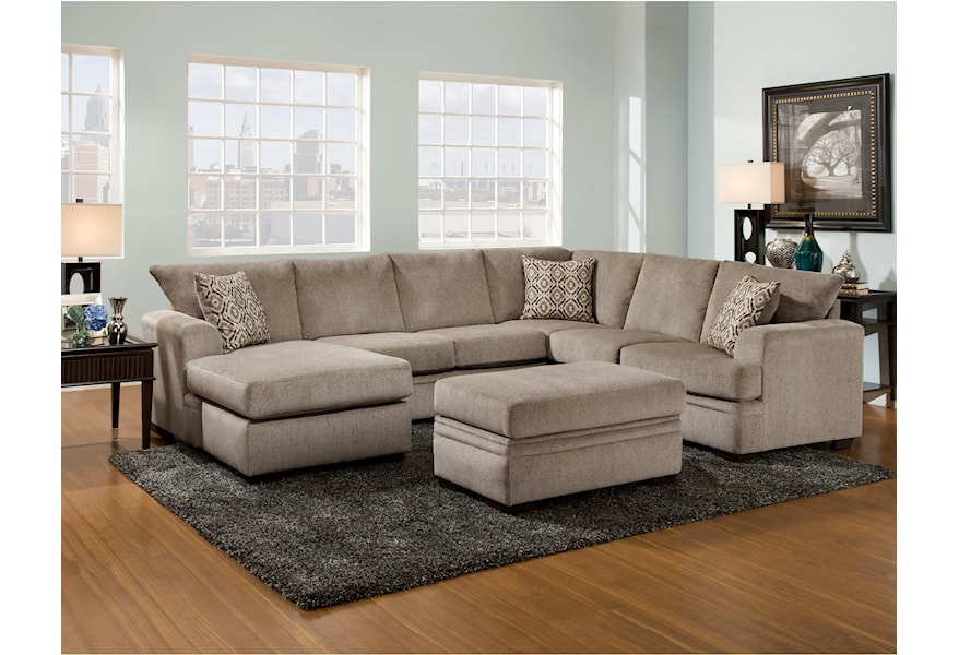 Peak Living 6800 Sectional Sofa With Left Side Chaise Darvin