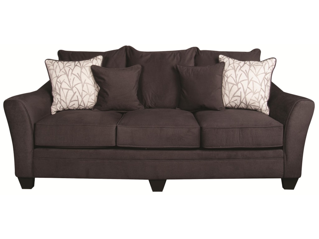 Rachel Casual Sofa With Decorative Accent Pillows By Morris Home Furnishings At