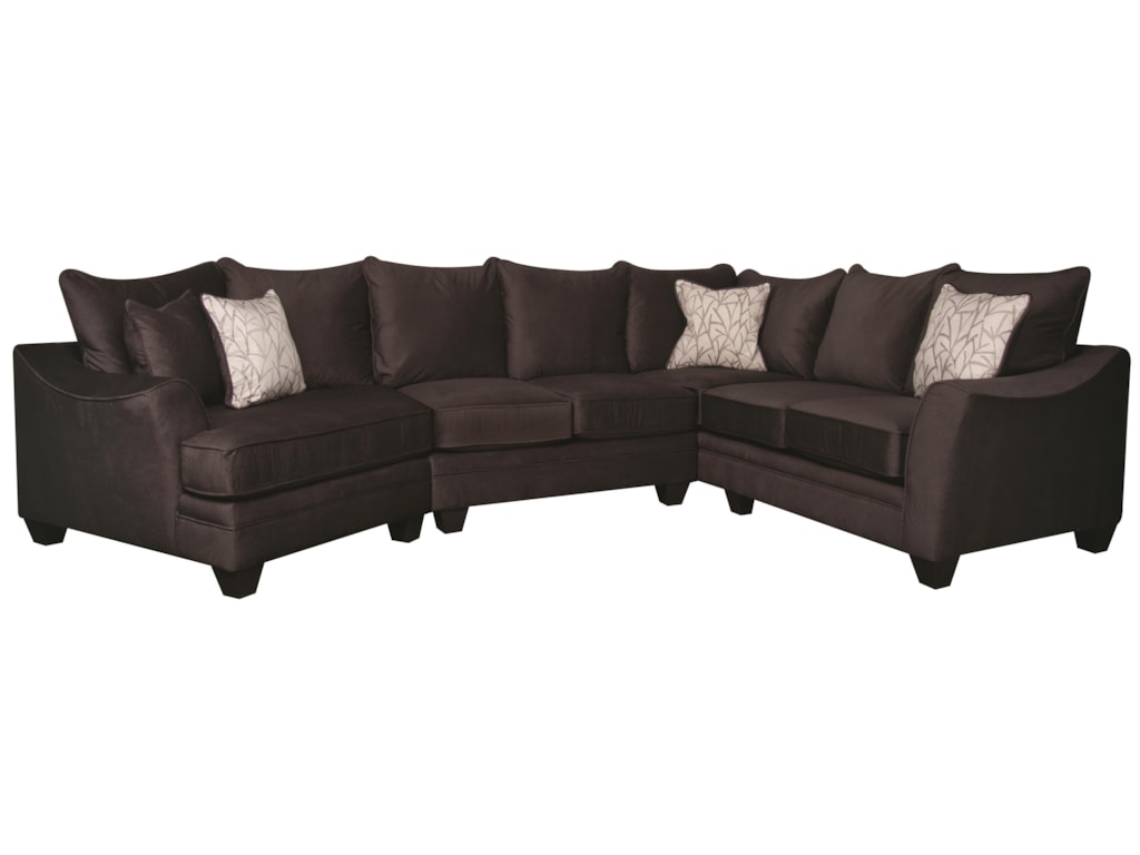 Rachel Modern Sectional Sofa With Accent Pillows By American Furniture At Morris Home Rachel Modern Sectional Sofa With Accent Pillows By American Furniture At Morris Home