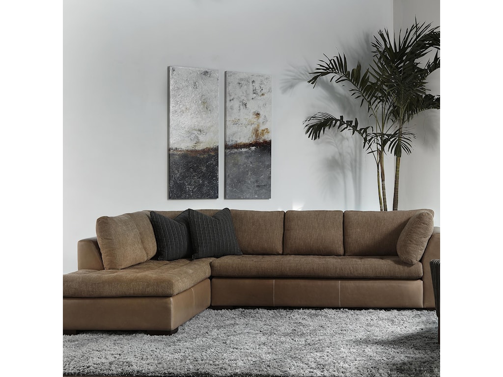 American Leather Astoria Casual Sectional With Right Arm Chaise