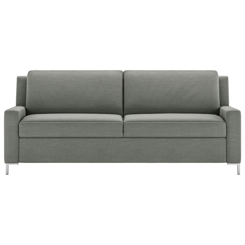 Contemporary Queen Sleeper Sofa with Metal Legs