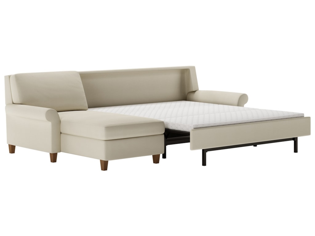 American Leather Gibbs2 Pc Sect Sofa w/ Full Sleeper & RAS Chaise