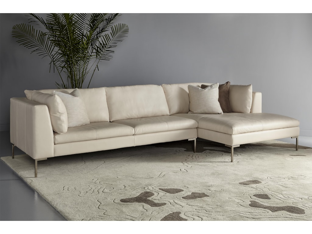 American Leather Inspiration Contemporary Sectional With Left Arm American Leather Inspirationsectional Sofa