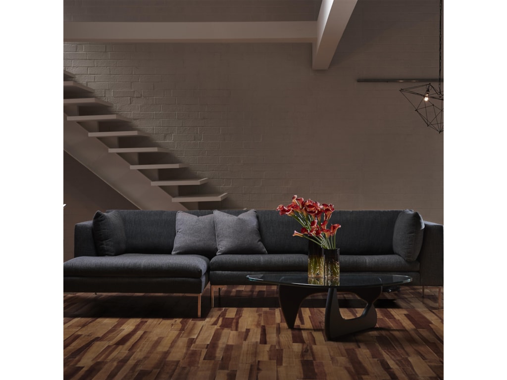 American Leather Inspiration Contemporary Sectional With Right Arm American Leather Inspirationsectional Sofa