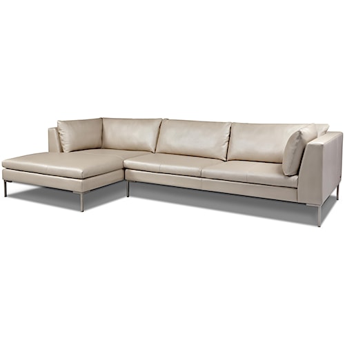 American Leather Inspiration Contemporary Sectional With Right Arm American Leather Inspiration Contemporary Sectional With Right Arm Chaise