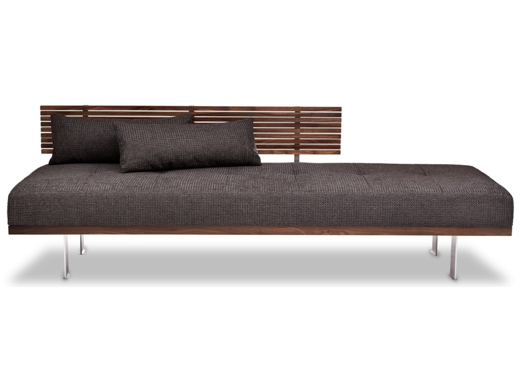 American Leather Knox Retro Day Bed With Wood Back American Leather Knox Retro Day Bed With Wood Back