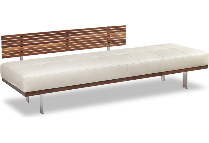 American Leather Knox Retro Day Bed With Wood Back Sprintz