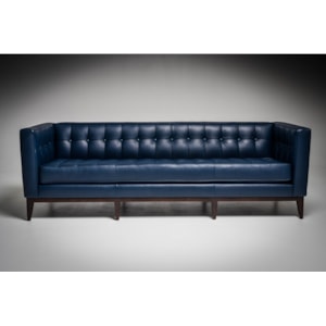 American Leather Luxe Mid Century Modern 86 Sofa With Button Tufting Sprintz Furniture Sofas