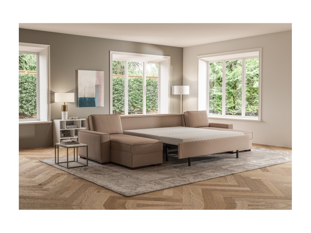 American Leather Madden3 Pc Sectional w/ King Sleeper & 2 Chaise