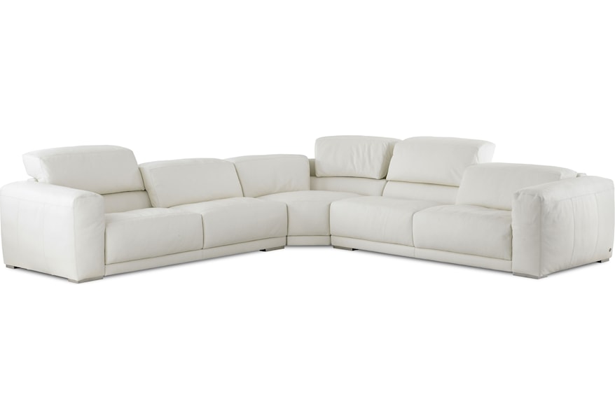American Leather Malibu Contemporary 4 Seat Sectional Sofa With