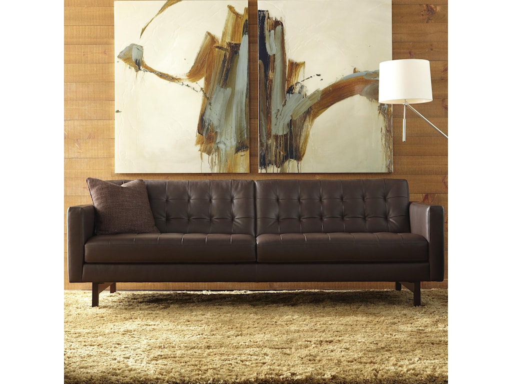 American Leather Parker Casual Sofa With Buttonless Tufted Seat