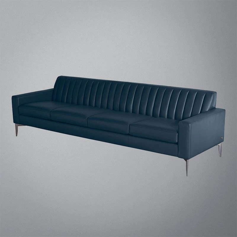 American Leather Rayna Ryn So4 St Contemporary Channel Tufted 4 Seat Sofa Baer S Furniture Sofas