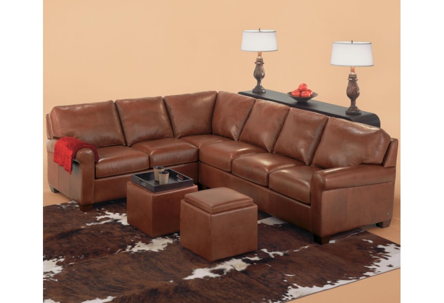 American Leather Savoy Contemporary 3 Piece Sectional Saugerties American Leather Savoy Contemporary 3