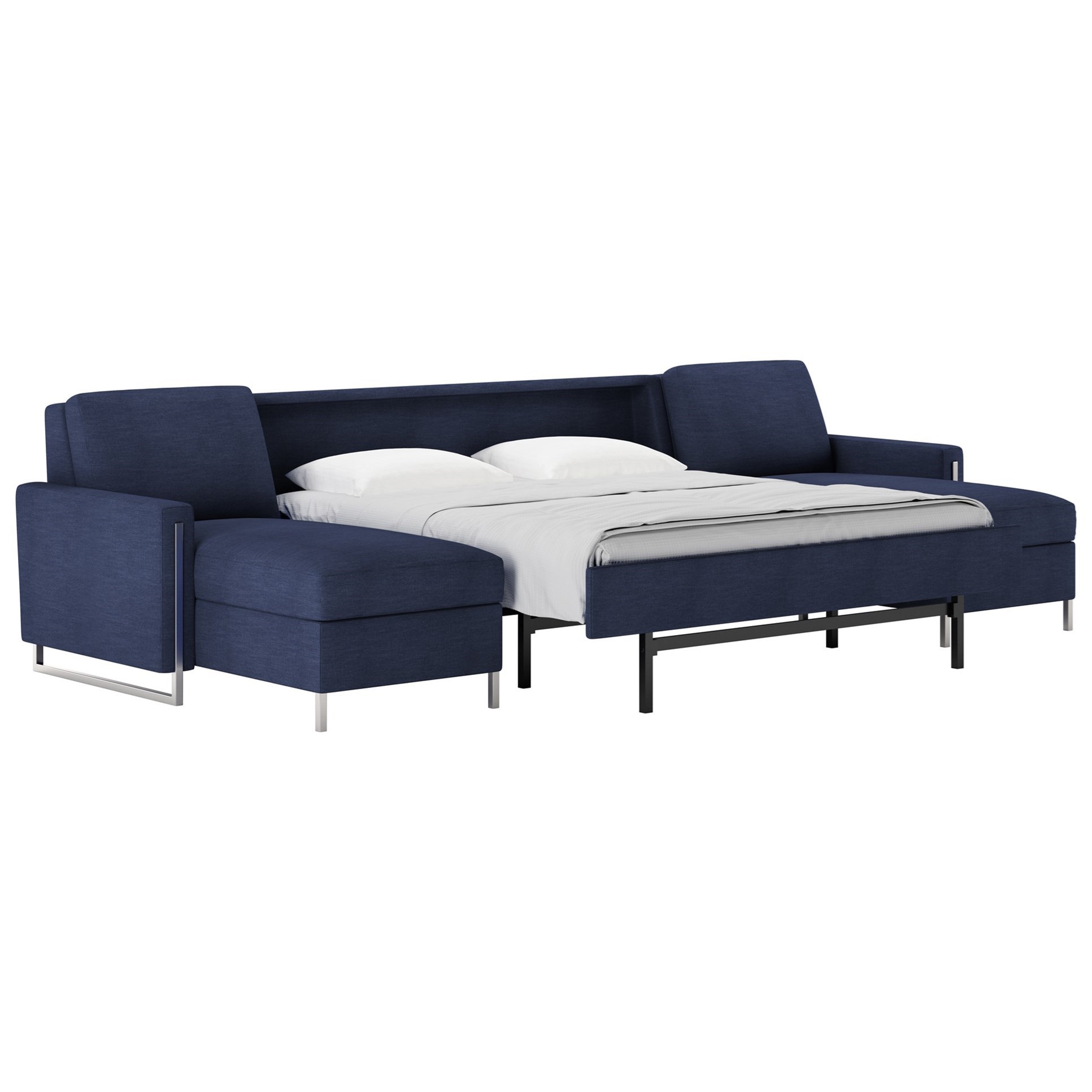 American Leather Sulley Three Piece Sectional Sofa With Queen