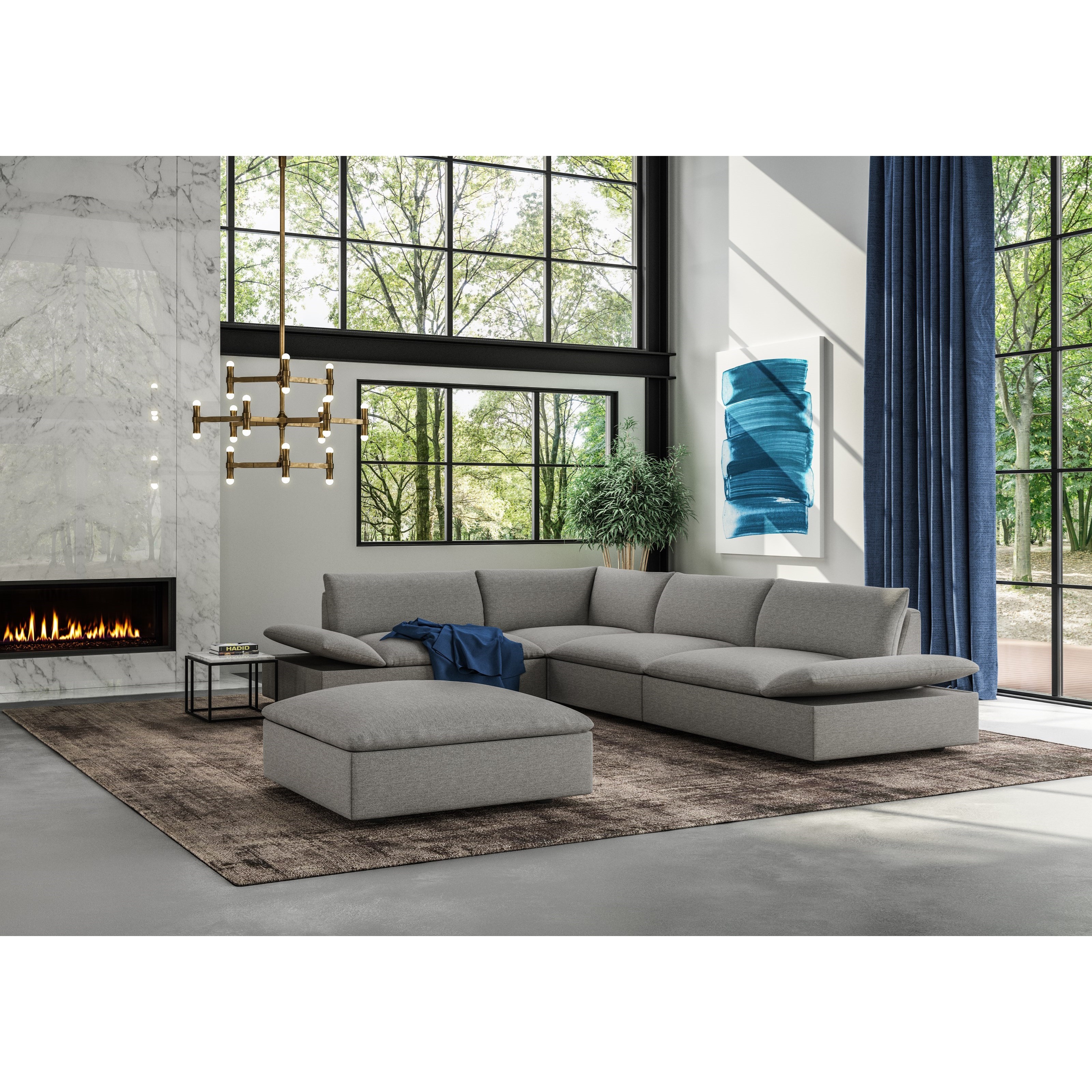 American Leather Versa Casual Contemporary 4 Piece Grand 43 Deep