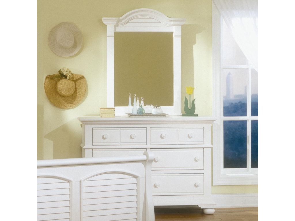 American Woodcrafters Cottage TraditionsYouth Double Dresser and Mirror Set