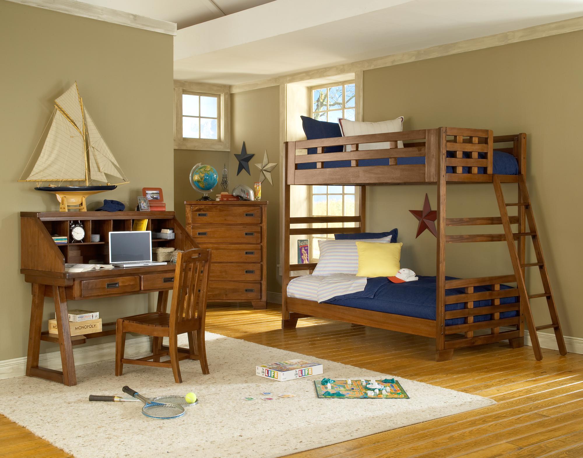 American Woodcrafters Heartland Twin Over Twin Bunk Bed Howell