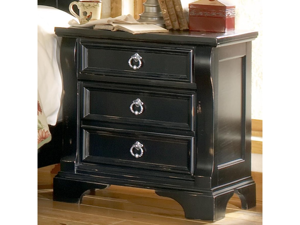American Woodcrafters HeirloomThree Drawer Nightstand