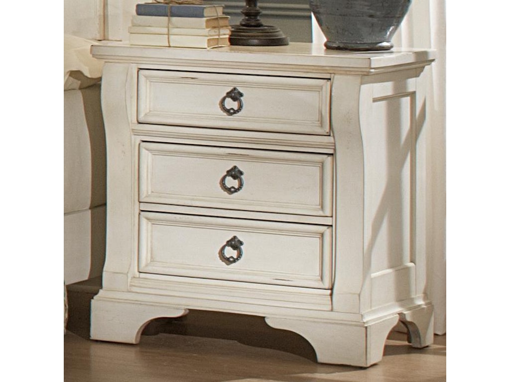 American Woodcrafters HeirloomThree Drawer Nightstand