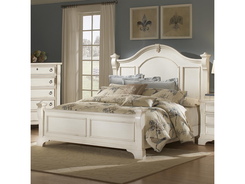 American Woodcrafters Heirloom 2910 50pos Queen Low Post Mansion Bed American Woodcrafters Heirloom Queen Low Post Mansion Bed