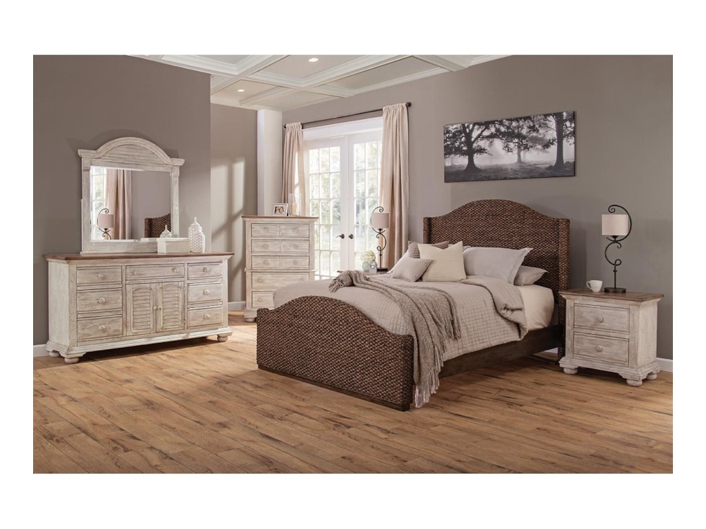 American Woodcrafters SeasideQueen Woven Bed
