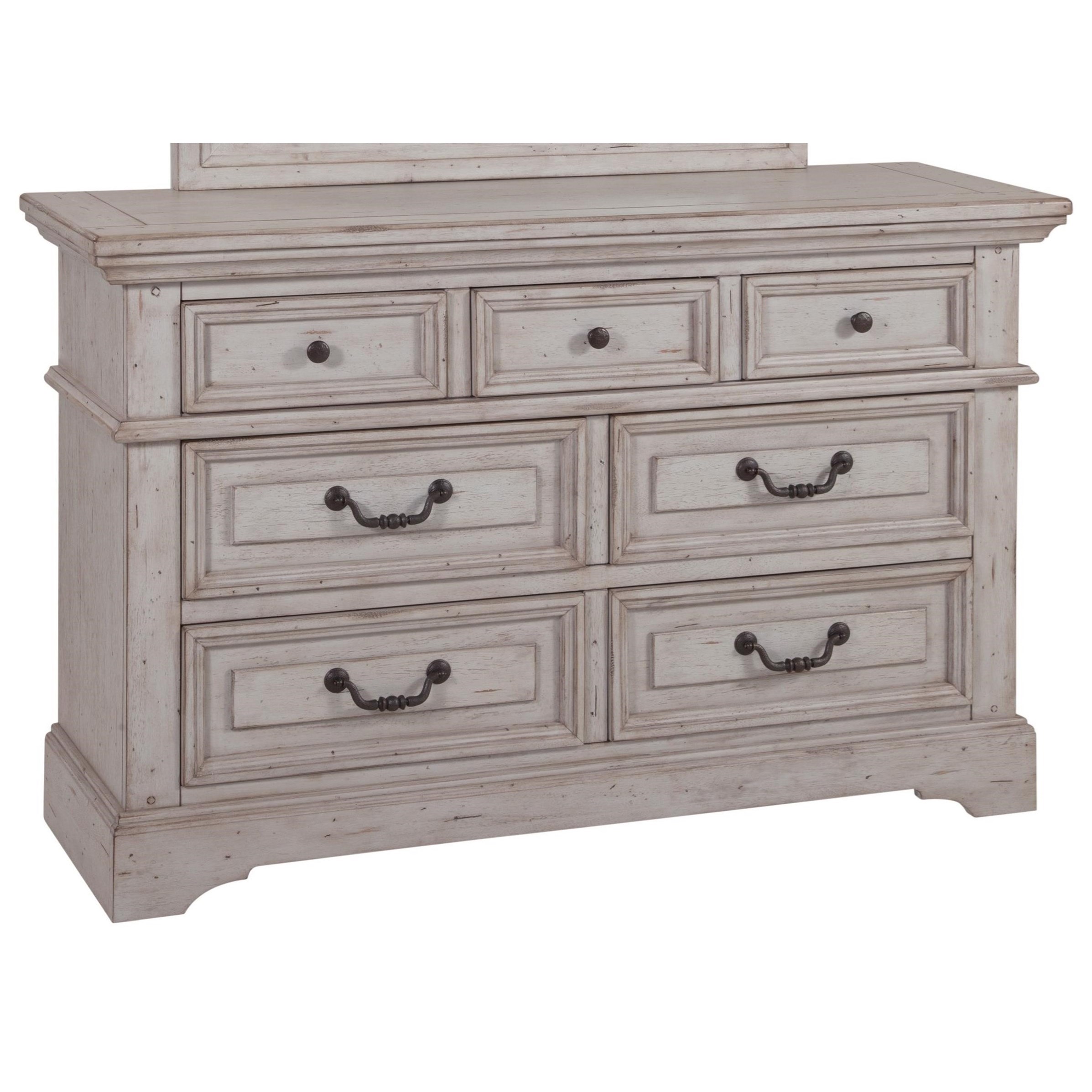 American Woodcrafters Stonebrook Youth Relaxed Vintage 7 Drawer Double Dresser Lindy S Furniture Company Dressers