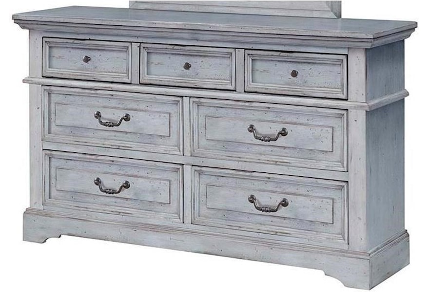 American Woodcrafters Stonebrook Dresser With 7 Drawers Virginia