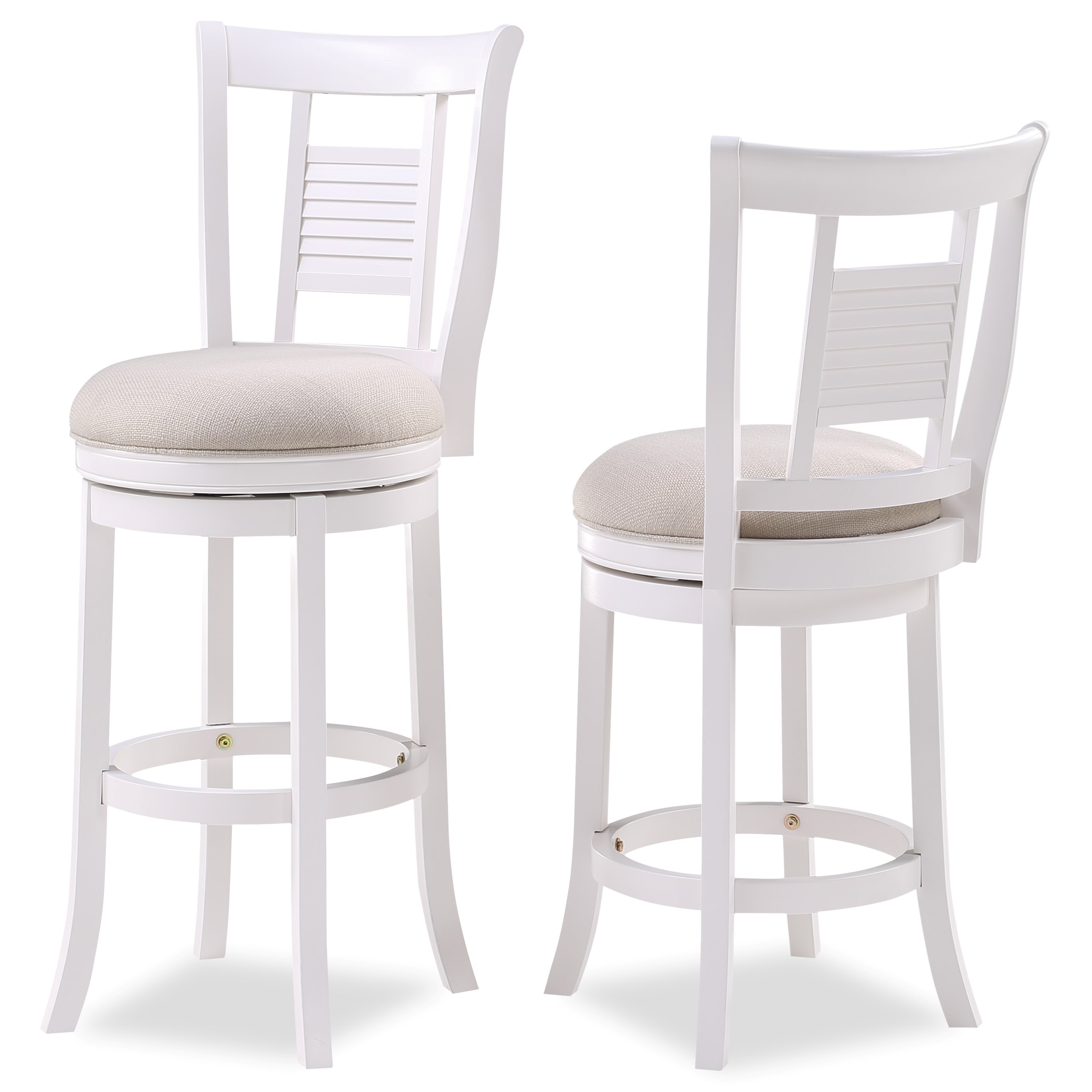 American Woodcrafters Wood Frame Barstools Casual Swivel Base Bar