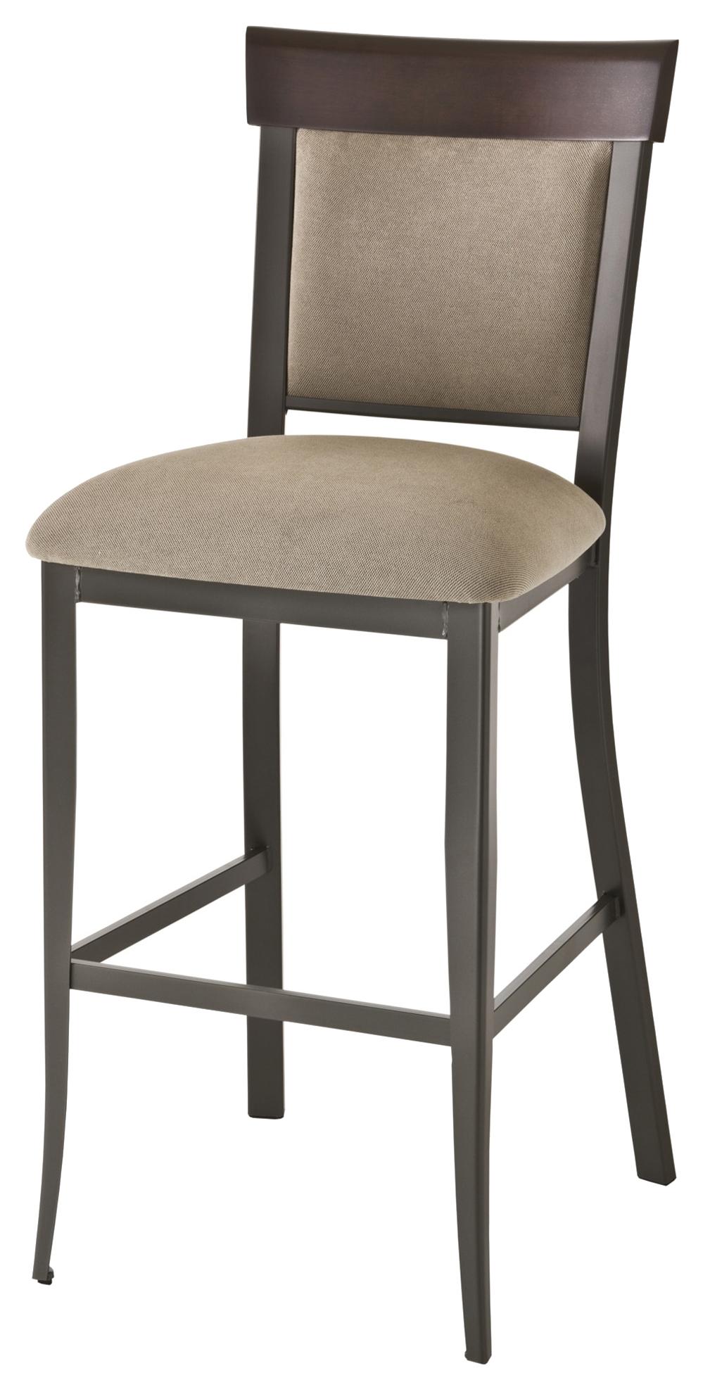 Amisco Countryside Eleanor 30 Non Swivel Bar Stool With Upholstered Seat And Back Belfort Furniture Bar Stools