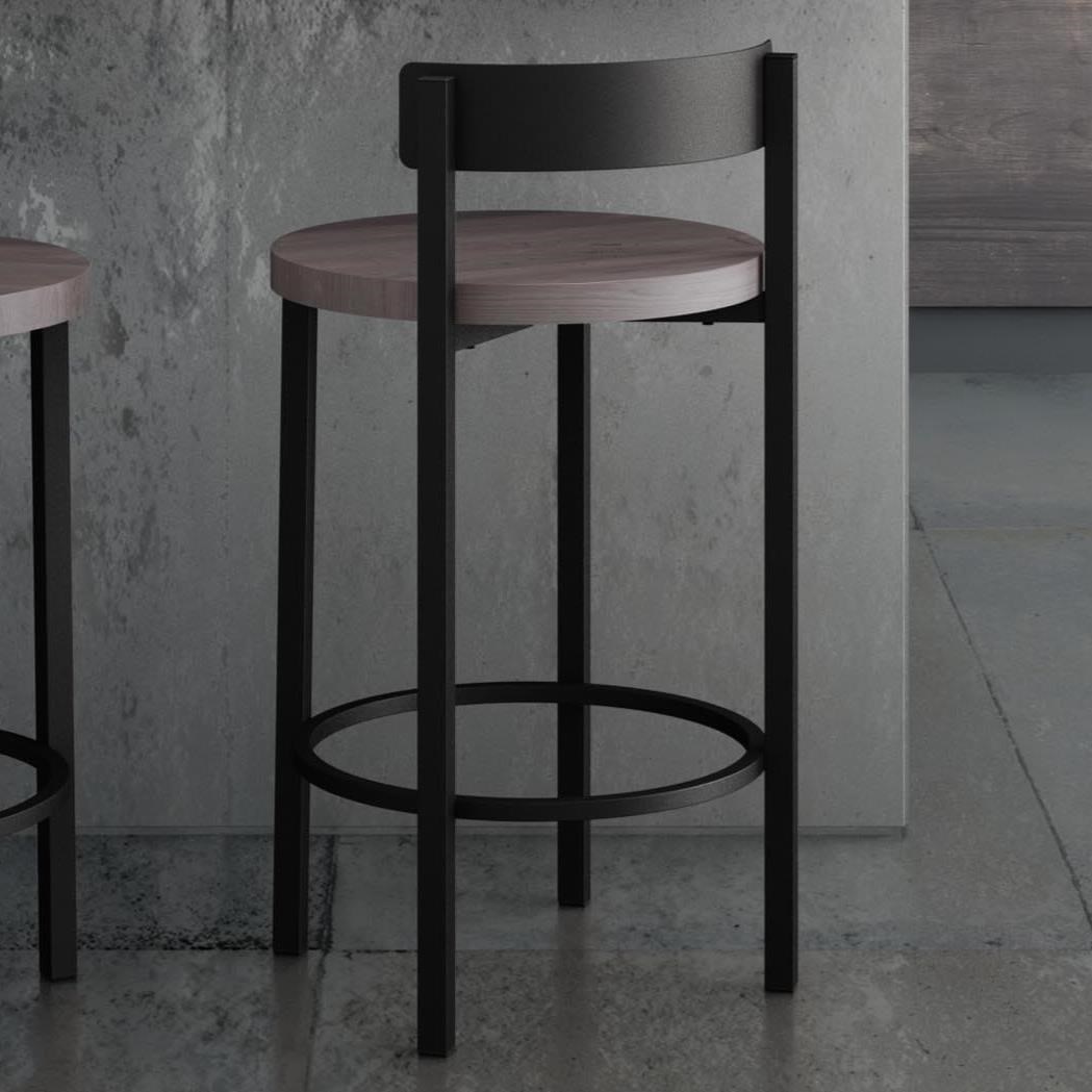 2257 Industrial 40468 26 Customizable 26 Zoe Counter Stool With Wood Seat Becker Furniture Bar Stools