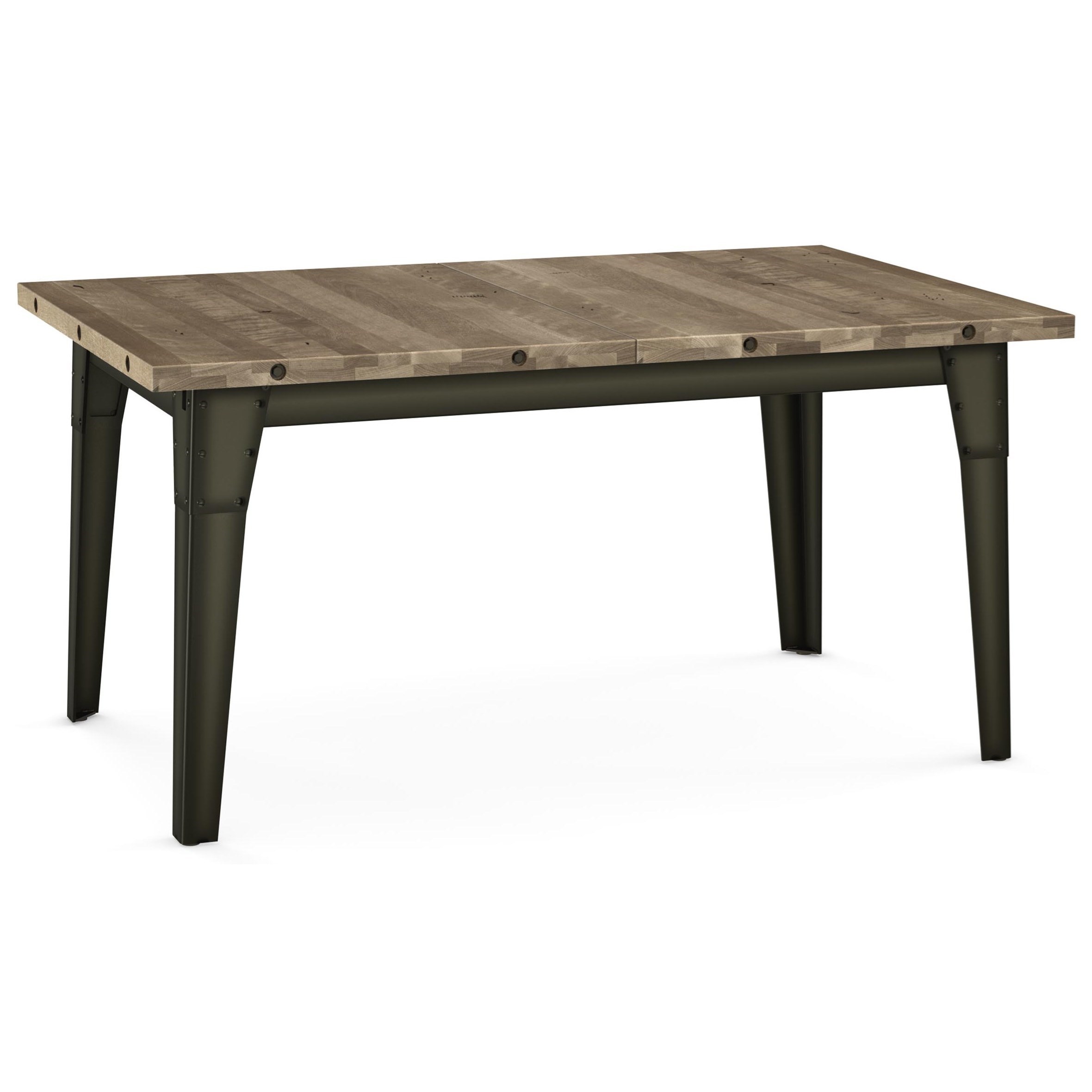 Amisco Industrial Customizable Tacoma Extendable Table With Self Storing Leaves A1 Furniture Mattress Dining Tables